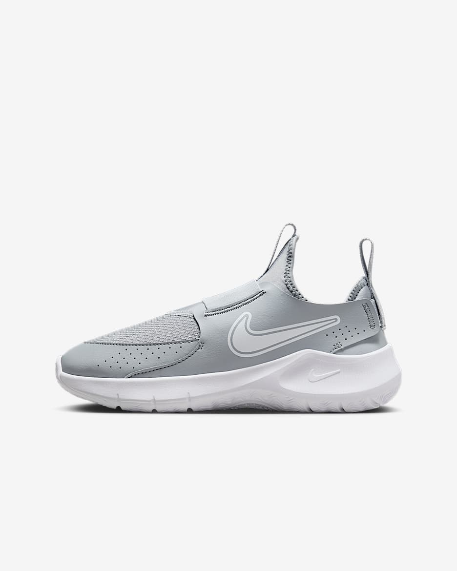 Kids Nike Flex Runner 3 Shoes Big 6 Wolf Grey White
